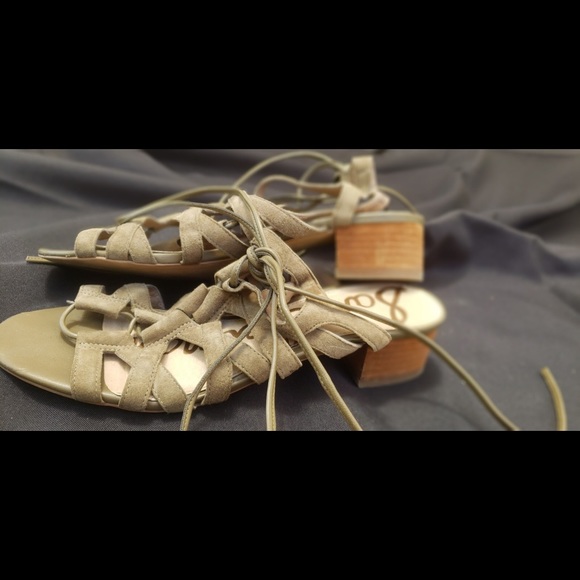 8M Sam Edelman Sandals Sage Green - Picture 2 of 4